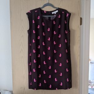 Dark purple dress with cat silhouettes